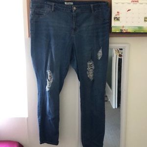 Gently used jeans with pre ripped holes